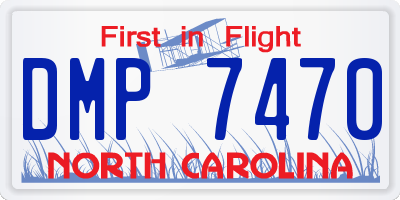 NC license plate DMP7470