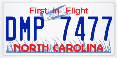 NC license plate DMP7477