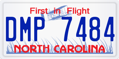 NC license plate DMP7484