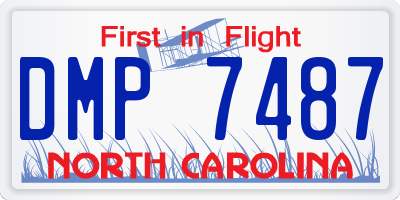 NC license plate DMP7487