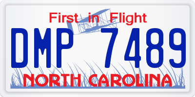 NC license plate DMP7489