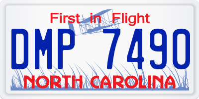 NC license plate DMP7490