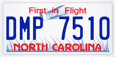 NC license plate DMP7510