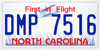 NC license plate DMP7516