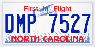 NC license plate DMP7527