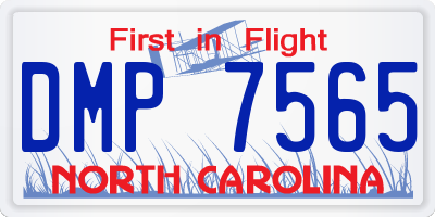 NC license plate DMP7565