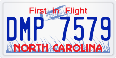 NC license plate DMP7579
