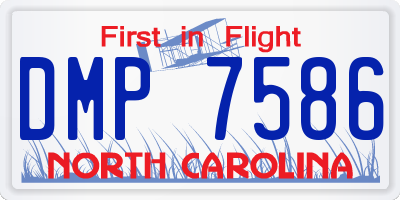 NC license plate DMP7586