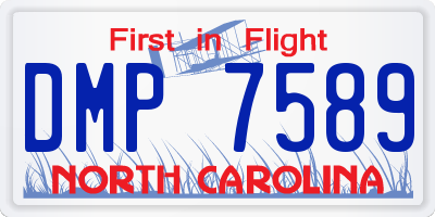 NC license plate DMP7589