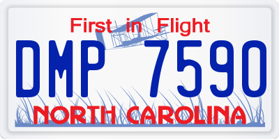 NC license plate DMP7590