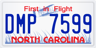 NC license plate DMP7599