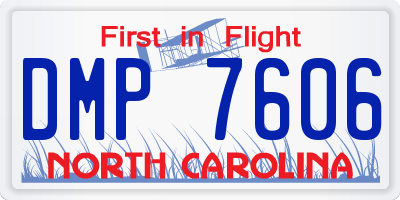 NC license plate DMP7606