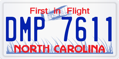 NC license plate DMP7611