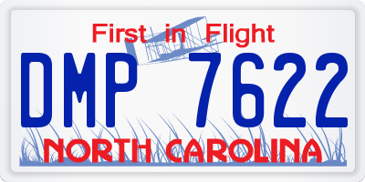 NC license plate DMP7622