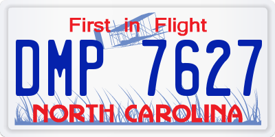 NC license plate DMP7627