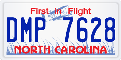 NC license plate DMP7628