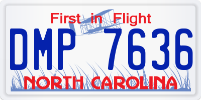 NC license plate DMP7636