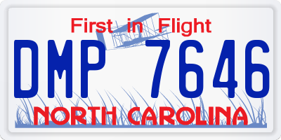 NC license plate DMP7646
