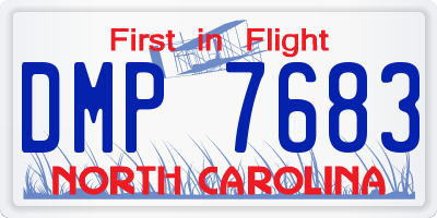 NC license plate DMP7683