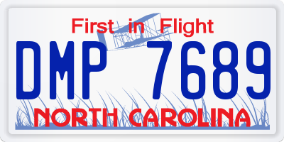 NC license plate DMP7689