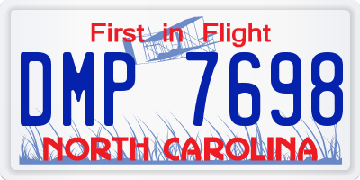 NC license plate DMP7698