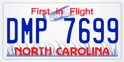 NC license plate DMP7699