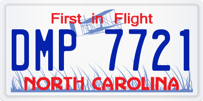 NC license plate DMP7721