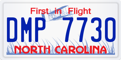 NC license plate DMP7730