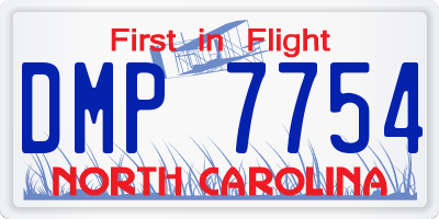 NC license plate DMP7754