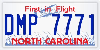 NC license plate DMP7771