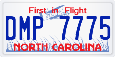 NC license plate DMP7775