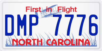 NC license plate DMP7776