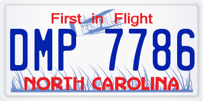 NC license plate DMP7786