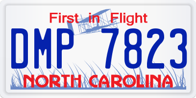 NC license plate DMP7823
