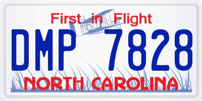NC license plate DMP7828