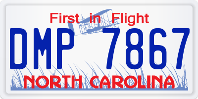 NC license plate DMP7867