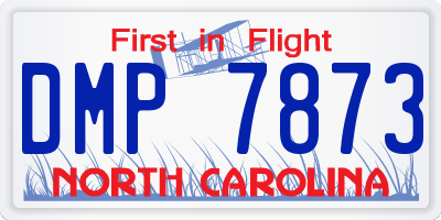 NC license plate DMP7873
