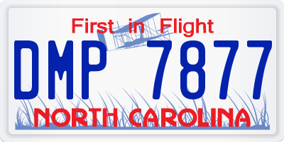 NC license plate DMP7877