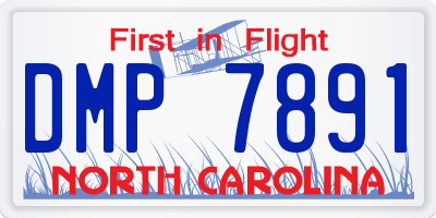 NC license plate DMP7891