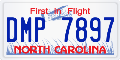 NC license plate DMP7897