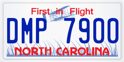 NC license plate DMP7900