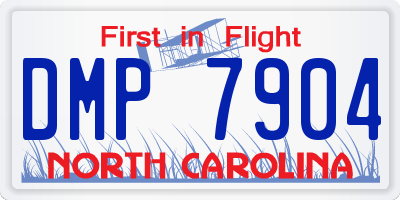 NC license plate DMP7904