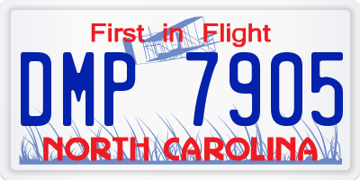 NC license plate DMP7905