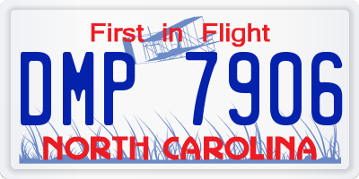 NC license plate DMP7906