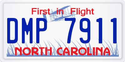NC license plate DMP7911