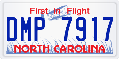 NC license plate DMP7917