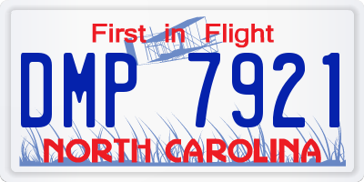 NC license plate DMP7921