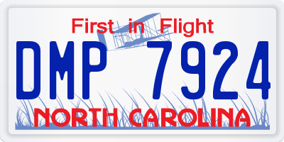NC license plate DMP7924