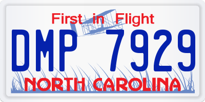 NC license plate DMP7929