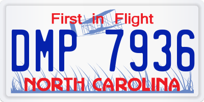NC license plate DMP7936